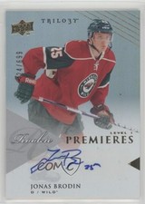 2013 Upper Deck Trilogy Rookie Premieres Level 1 424/699 Jonas Brodin Auto 0w0l