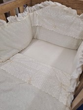 Brodi Anglais Cot Bedding Set Cream 100 Cotton