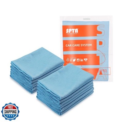SPTA Ultra Fine Microfiber Cloths for Glass, 12 Pack Microfiber G