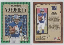 2024 Panini Mosaic Notoriety Green Mosaic Prizm Malik Nabers #23 Rookie RC