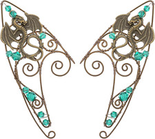 Fairy Elf Ear Cuffs - Renaissance Costume Renfaire Accessories Non Pierced Elven