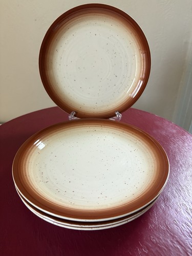 Vintage Franciscan Country Craft Russet Brown Salad Dessert Plates 9” Set of 4 - Picture 1 of 8
