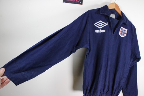 England 1987/1990 Drill Top Herren Small Navy Football Vintage Training Pullover - Bild 4 von 12
