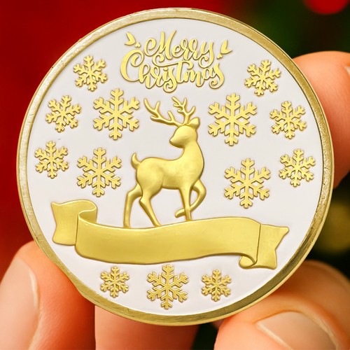 5XCheerful Navidad Gnomo Moneda Feliz Navidad Vacaciones Coleccionable Regalo Decoración - Imagen 3 de 16