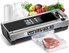 90KPa Portable Vacuum Sealer Machine for Food, One-Touch Open Lid, Detachable &
