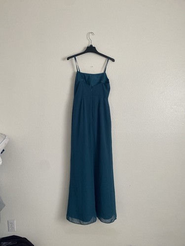 Azazie Maxikleid blau Schlupf Spaghettiträger ärmellos Größe A4 - Bild 4 von 10