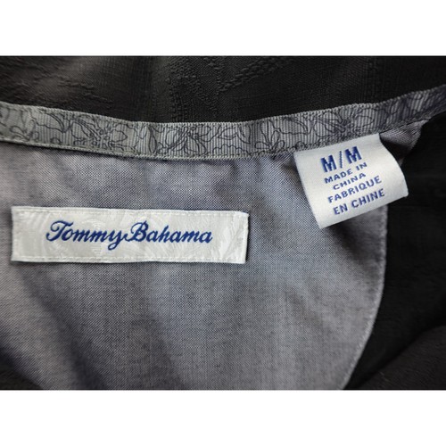 Tommy Bahama Camp Shirt Huskies Fußball bestickt Panelback Seide Medium M - Bild 6 von 13