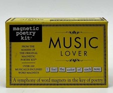 Music Lover Magnetic Poetry Kit Create with magnets words Fun for Musician 