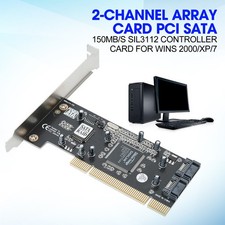 2-Channel Array Card PCI SATA 150MB/s SIL3112 Controller Card for WINS 2000/XPVC