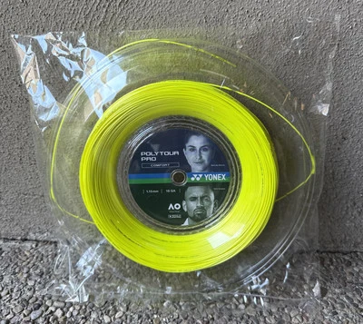 Yonex Poly Tour Pro 18 Reel 1.15mm PTP 115 Tennis String Yellow. 200m 656ft. New