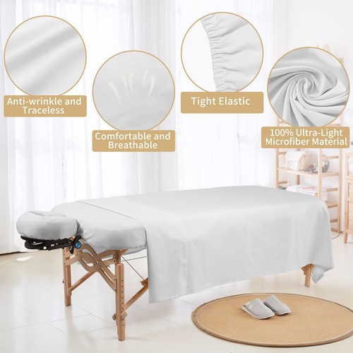 4 Sets Premium Mikrofaser Massageliege Laken Set 3 Stück Set enthält Massa... - Bild 3 von 7