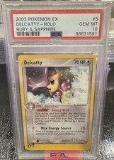 2003 Pokemon EX Ruby & Sapphire Delcatty Holo #5 PSA 10