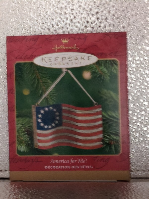 Hallmark Keepsake Ornament America For Me Flag Ornament