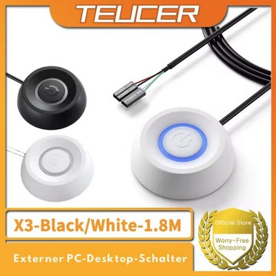 Desktop-Computer An-Aus Schalter mit 1,8 m Kabel PC-Netzschalter Rund IBM Mac PC