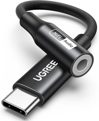 UGREEN USB C to 3.5mm Audio Adapter, Hi-Res 32bit/384KHz C Aux Black 