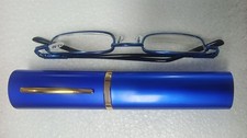 Portable Men's Women's Fine Rim Reading Glasses with Lens Case Various Degrees