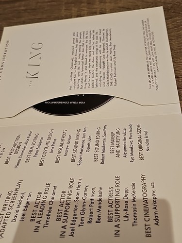 THE KING (2019) Netflix FYC DVD Timothee Chalamet RARE free shipping  - Picture 3 of 3