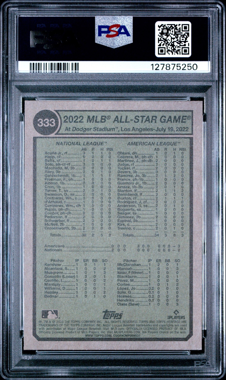 2023 TOPPS HERITAGE #333 JAZZ CHISHOLM JR./JOSE ALTUVE PSA 8 view 2
