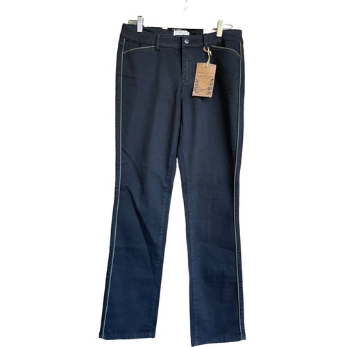NWT, Coldwater Creek, Size 6, Black Jeans, Straight Leg, Contrast Piping
