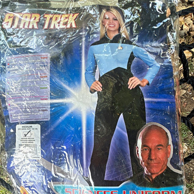 Star Trek Deep Space Nine Sciences Uniform Jumpsuit Zipper Medium-Unworn