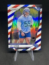2024 Panini Prizm J.C. Latham Red White Blue RC Rookie #334 Tennessee Titans