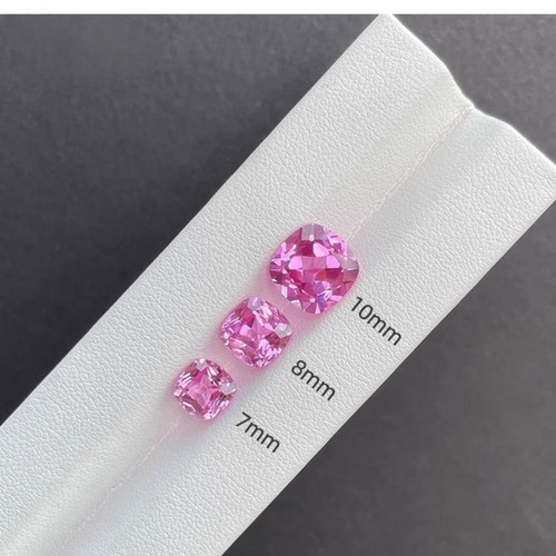 Cushion Lab Grown Sapphire Light Pink VVS1 Loose Gems DIY Jewelry Materials - Picture 2 of 11