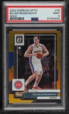 2022 Panini Donruss Optic Gold Prizm 10/10 Bojan Bogdanovic #38 PSA 9 MINT 14t3