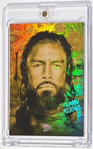 2025 Topps Now WWE Roman Reigns GOLD PARALLEL /25 SSP Clash In Paris #CLIP-SSP - Picture 3 of 7