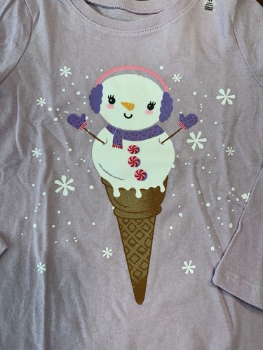 The Children’s Place Mädchen 4T Winter Weihnachten Langarm T-Shirt Paket 3 Stück Neu mit Etikett - Bild 5 von 7