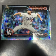 Clayton Kershaw 2024 Topps Chrome Logofractor Baseball Card #110 LA Dodgers