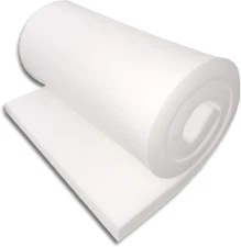 Upholstery Foam 1"x24"x96" High Density Cushion Insert, White, 1