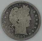 1897-S Barber / Liberty Head Quarter – 25 Cents (Silver)