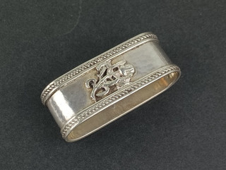 J A Linton Western Australian Arts & Crafts Sterling Silver Banksia Napkin ring