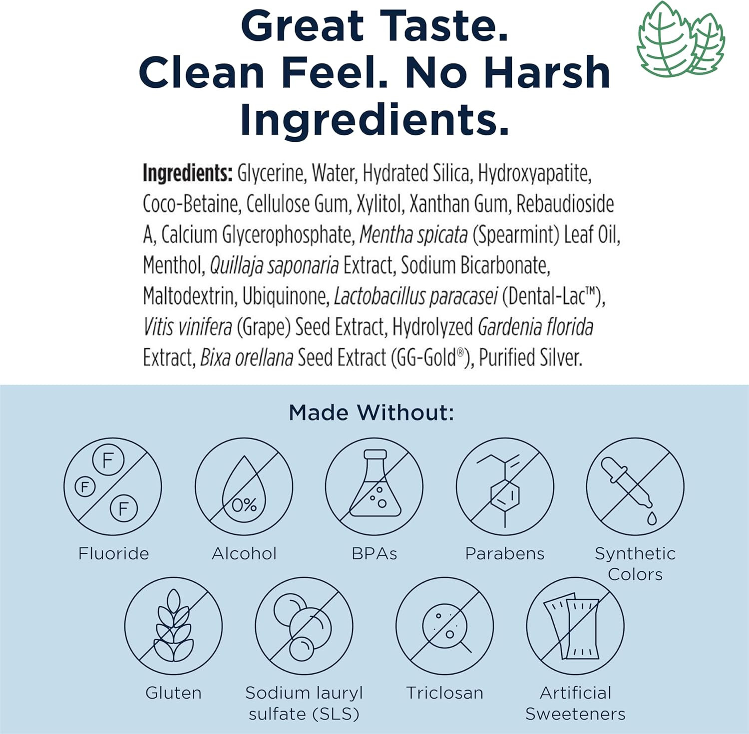 Periobiotic Silver Hydroxyapatite Toothpaste - Fluoride Free Toothpaste with Ora