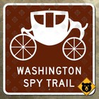 New York Washington Spy Trail route marker highway sign Long Island 2017 12x12