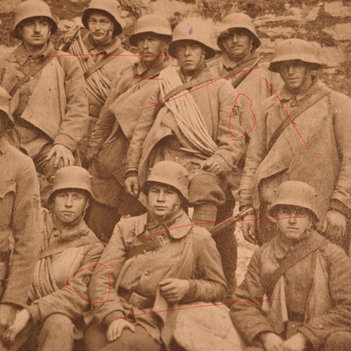 Guía de montaña BF KuK K.u.K. Foto de grupo equipo de grabación frontal granada de mano 1GM - Imagen 3 de 15