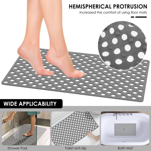 Shower Mat Nonslip Bath Mat with Suction Cups and Drain Holes Breathable stsfo - Picture 6 of 22