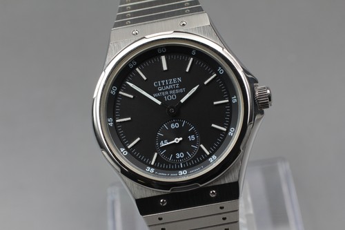 Vtg 1983 Nos* CITIZEN Shalex PW Cal.2040 100m Small Seconds 35mm Qz Men's Watch - Bild 3 von 11