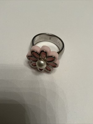 Swatch Bijoux Pink Flower Ring Size 9