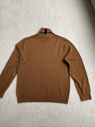 Club Monaco Kakaobraun Wolle Strick Herren Rollkragen Pullover L - Bild 3 von 5