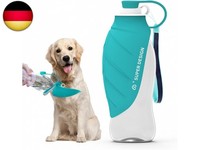 Trinkflasche Hunde FüR Unterwegs, 580Ml Hundetrinkflasche Mit Karabiner,