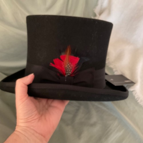 FERRECCI Unisex Top Hat Felt Victorian Renaissance Costume Cosplay Sz L NWT - Picture 8 of 14