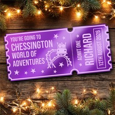 Purple Mirror Acrylic Ticket
