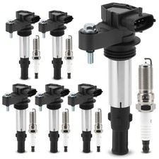 Setof6 UF375 Ignition Coil+Double Iridium Spark Plug for V6Buick Allure,Enclave