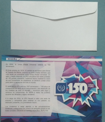Guatemala 150 Years Of The UPU First Day Cover & Bulletin 2024-ZZIAA - Picture 4 of 8