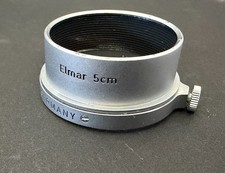 Genuine Vintage Leica FISON Chrome Lens Hood For Elmar 5cm