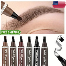 4 Tip Waterproof Eyebrow Pen Microblading Liquid Brow Pencil 5 Colors