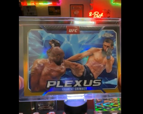 2025 Topps Chrome UFC 2/8 Black/ Gold " Plexus " Khamzat Chimaev