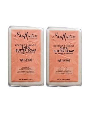 Shea Feuchtigkeit Kokosnuss & Hibiskus Seife 8oz. 2 Stück.