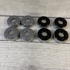 8 Replacement 4 Gray 4 Black Shuffleboard Puck Plastic  Metal EUC FAST SHIP  